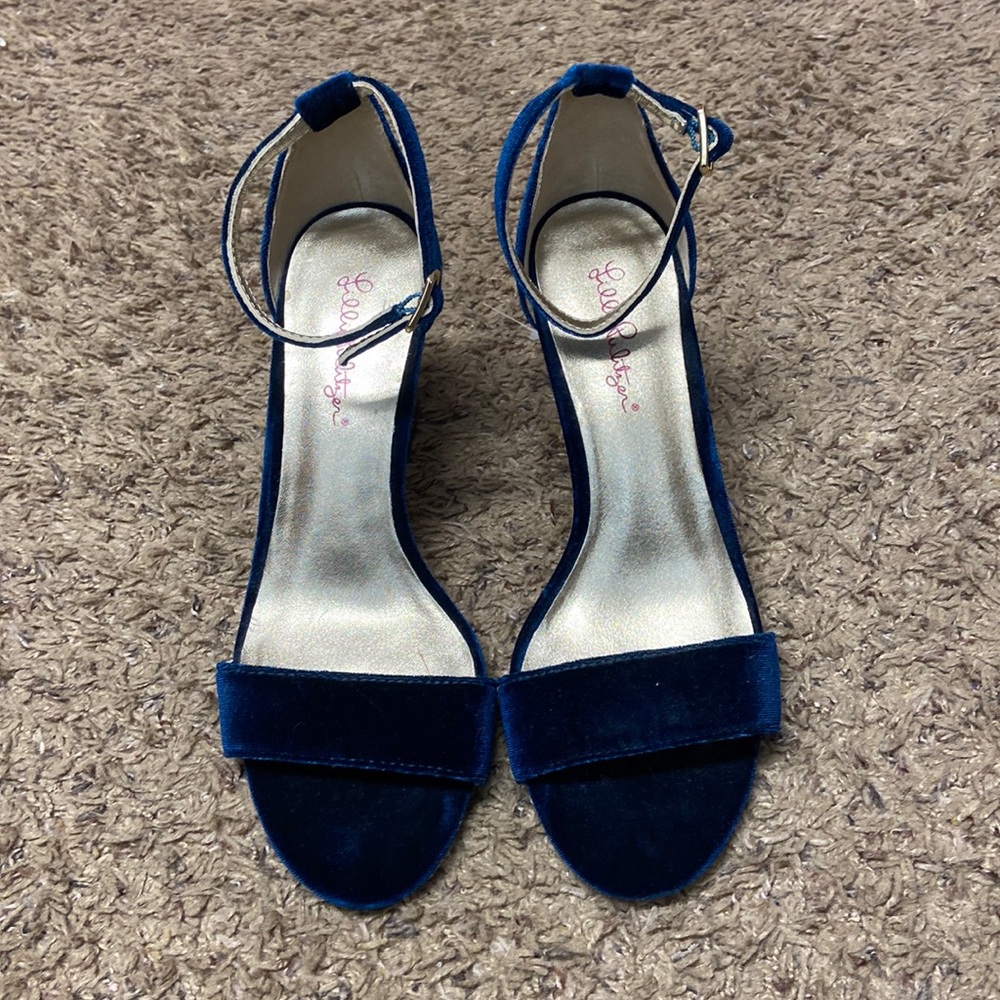 Lilly Pulitzer velvet heels
